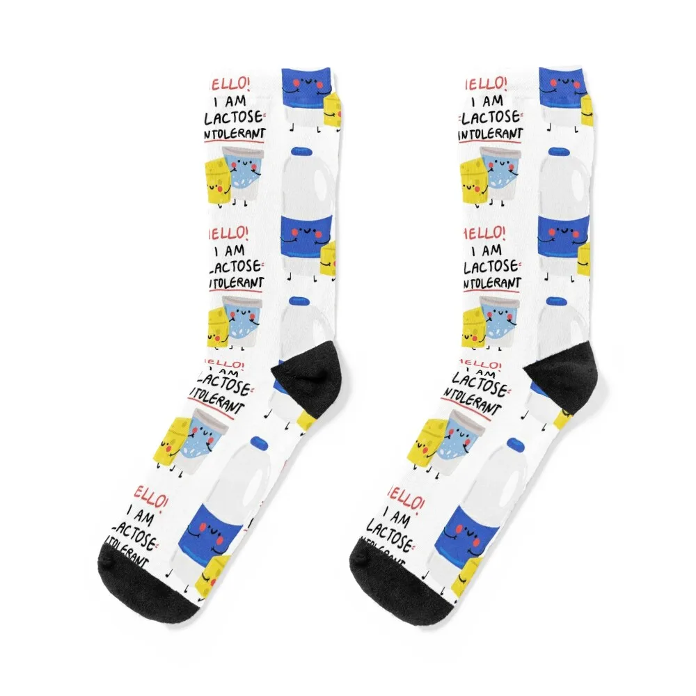 Lactose Intolerance Socks funny gift golf ankle Ladies Socks Men's