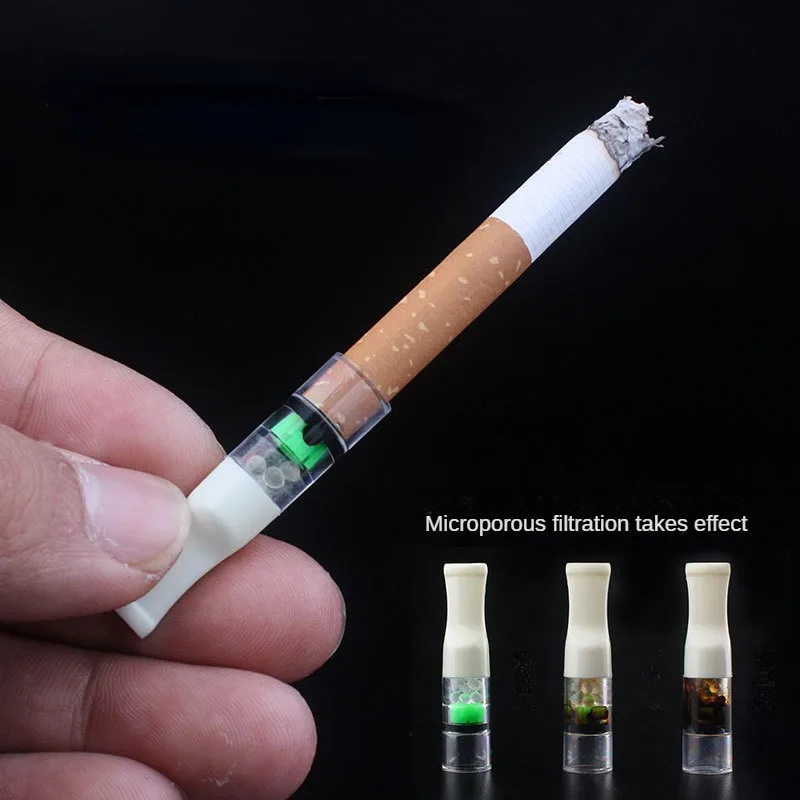 10Pcs/Lot Portable Disposable Smoke Mouthpiece Microfilter Reduce Tar Tobacco Filter 8mm Cigarette Holder Men's Gifts