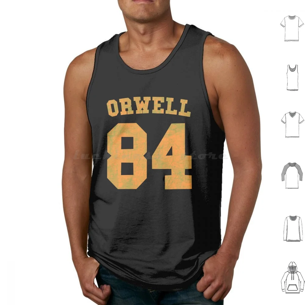 Orwell 84 Tank Tops Vest Sleeveless Make Orwell Fiction Again 1984 Book Funny Liberal Memes Pessimist Politic Totalitarian