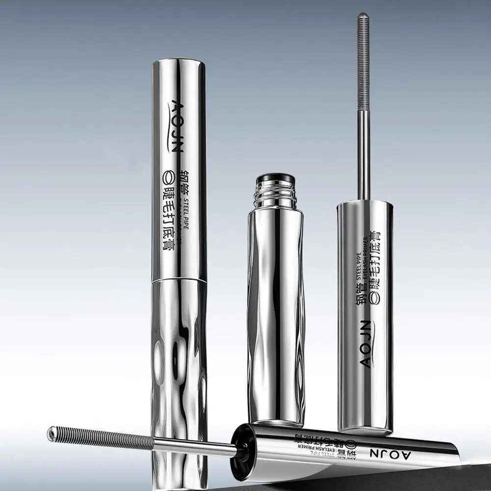 Máscara de tubo de acero resistente al agua, máscara de fibra de seda, extensiones negras, imprimación de maquillaje, pestañas largas rizadas, pestañas duraderas 24 horas E2P4