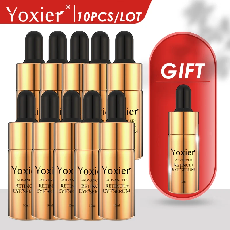 Remove Dark Circles Eye Serum Improve Eye Bags Firming Lightening Fine Lines Moisturizing Brightening Eye Care 10ml * 11pcs