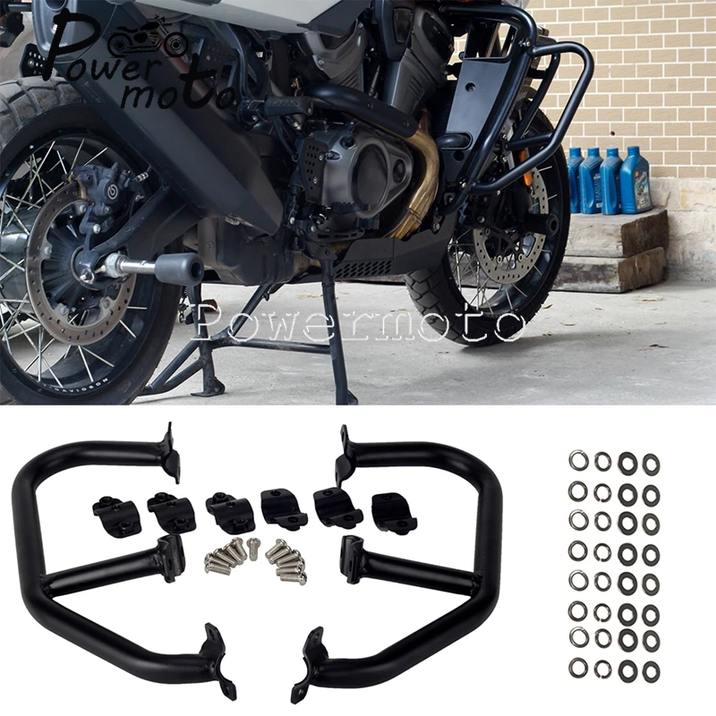 

Motor High Way Crash Bar Engine Guard Extension Crash Bar Protector For Harley Pan America 1250 RA1250 RA1250S Special ADV 21-24