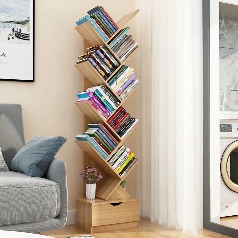 Living Room Vertical Bookshelves Creative Ins Shelves Group Device Three-Dimensional Simple Library Bookcase Storage Furniture