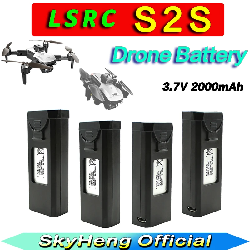 

Original LSRC S2S Drone Battery 3.7V 2000mAh For LS-S2S RC Qudcopter Battery Spare Accessories Parts