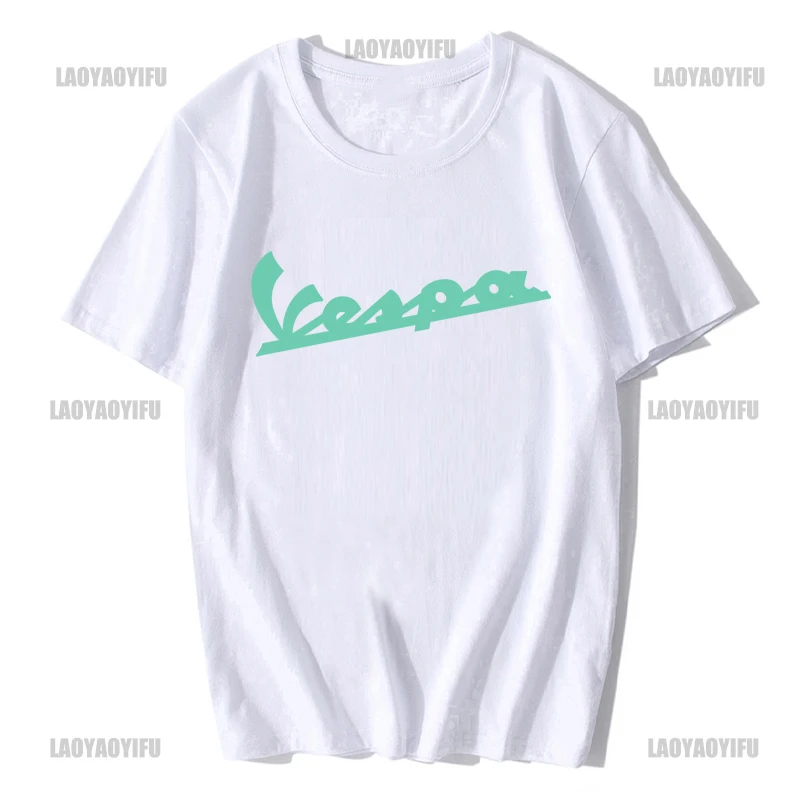 Vespa T Shirt Men Funny  Cotton Summer Round Neck Tees Street Fashion Short Sleeve Clothing Streetwear