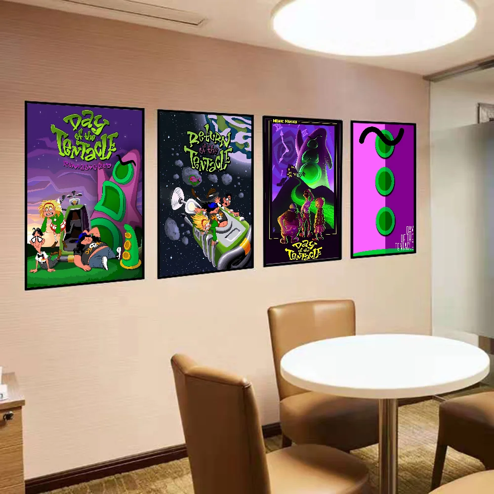 Day of the Tentacle Classic Vintage Posters Whitepaper Prints Posters Artwork Kawaii Room Decor