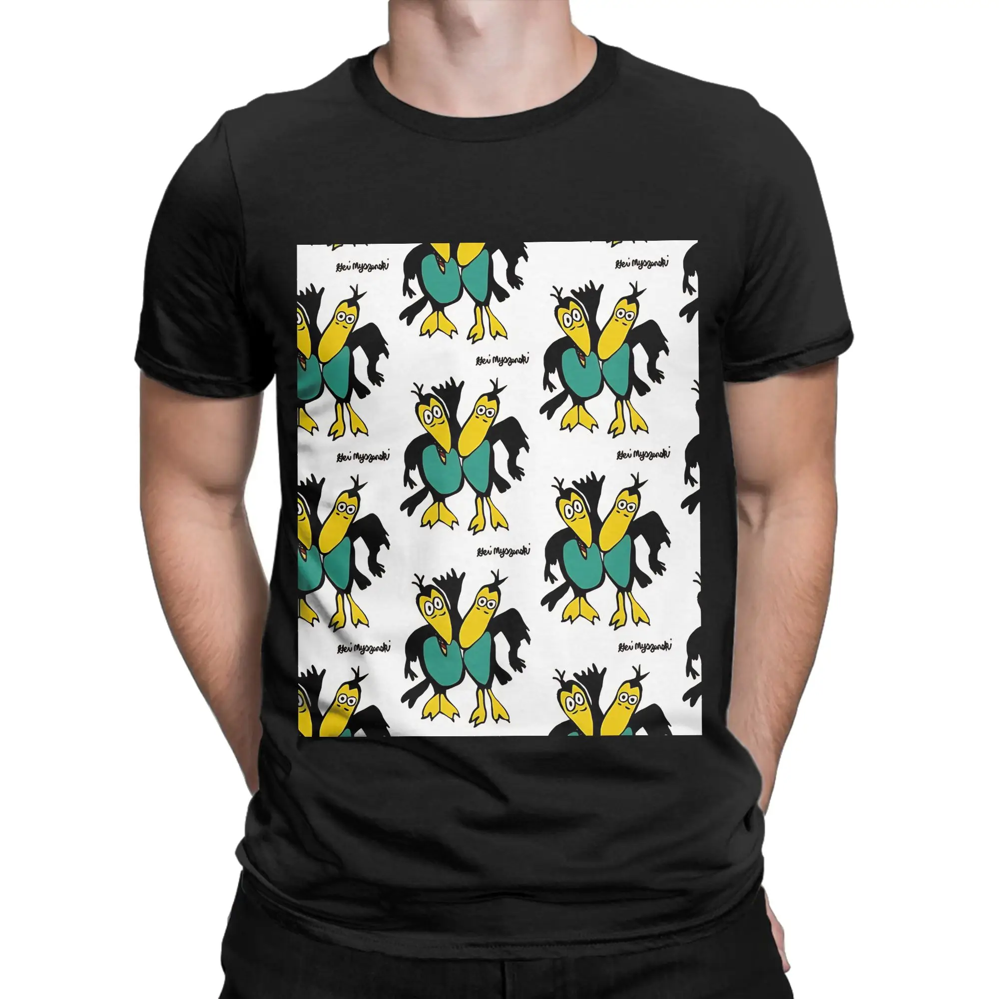 Heckle and Jeckle The Talking Magpies Graphic Shirt Graphic 100% Cotton T-Shirt Heckle and Jeckle Tees Tops For Men