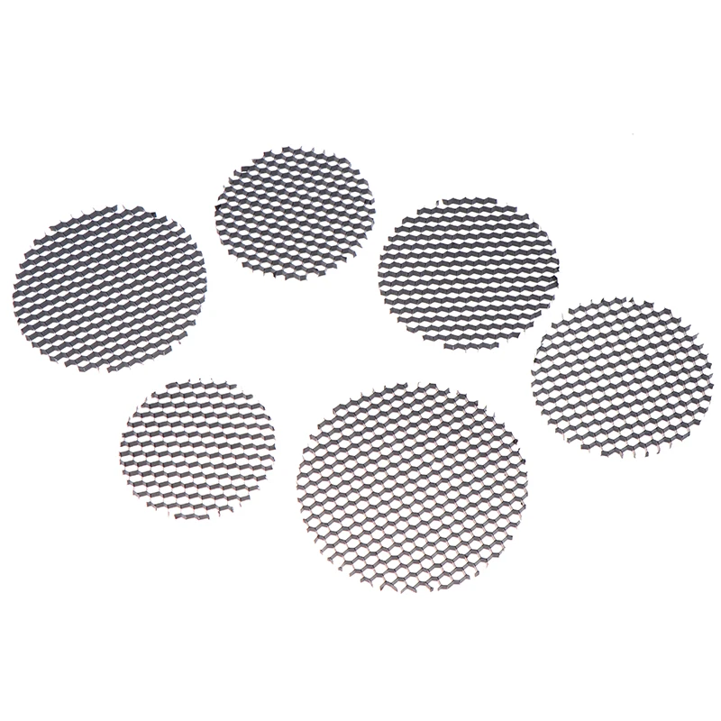 LED Soft Light Shade Hood Downlight Spotlight Round Honeycomb Mesh Cover Black Anti-Glare Anti-Dazzling Light Aluminum