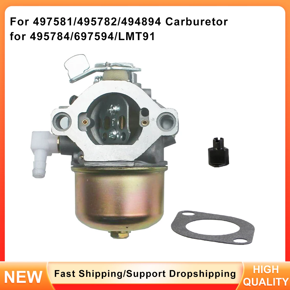 

497581 Carburetor Kit Replacement for Briggs & Stratton - Fits 495784 697594 - For LMT91 Lawn Mower