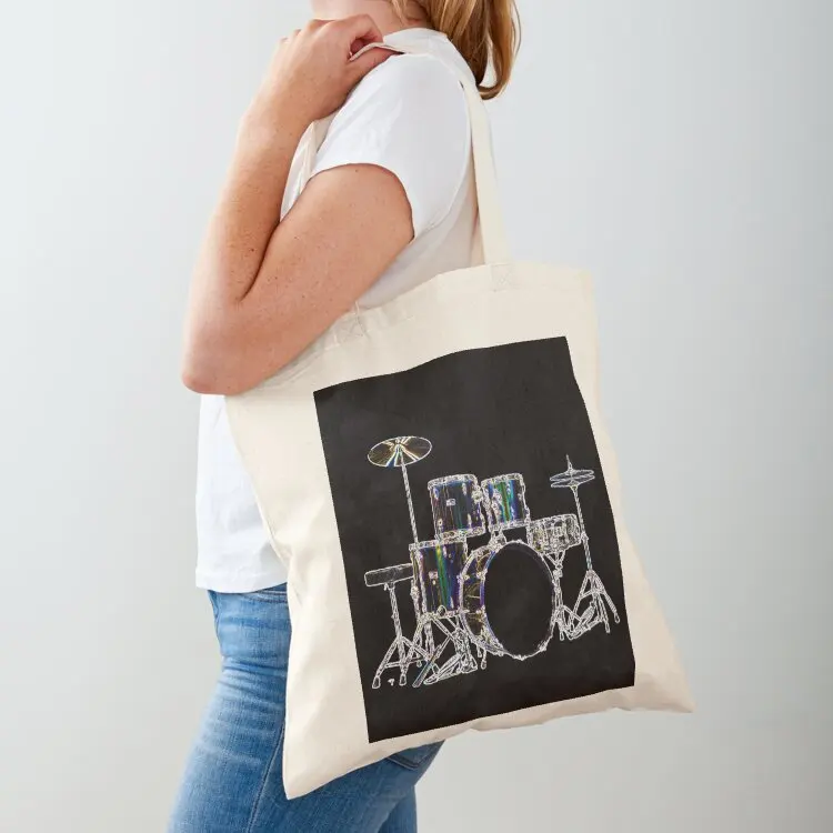 

Drum Set 2 Neon Tote Bag personalized tote bag woman shopping bag tote custom canvas