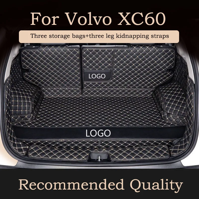 Car Trunk Mat For Volvo XC60 2018 2019 2020 2021 2022 2023 2024 Custom Waterproof Cargo Liner Boot Carpets