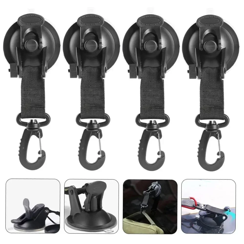 1-4PCS Car Tent Suction Cups Buckle Side Round/Triangular Awning Anchors Outdoor Camping Tent Suckers Anchor Securing Hook