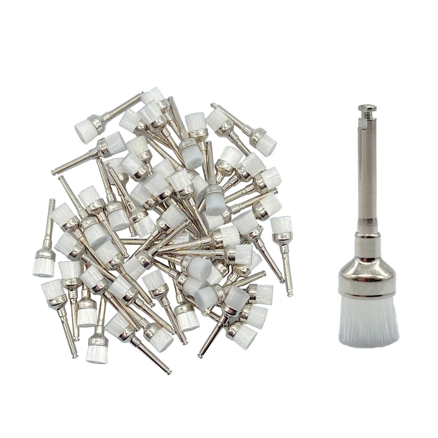 

50 шт. WELLCK стоматологические нейлоновые щетки для полировки в форме чаши, красочная зубная профилактическая щетка, используемая для удаления пятен и полировки