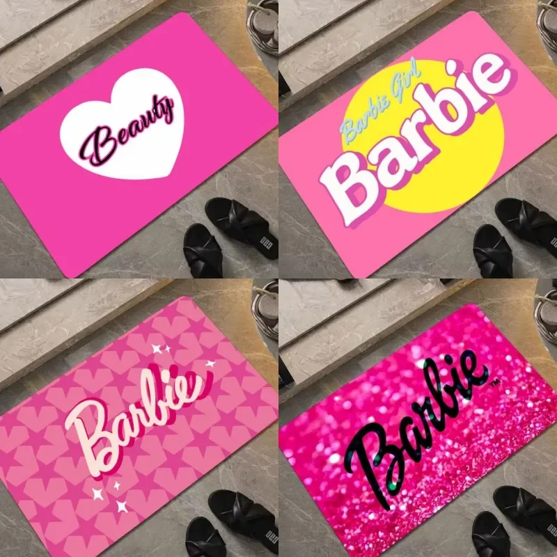 Anime Barbie Carpet Cartoon Women Printed Anti-Slip Carpet Cute Girls Room Floor Mats Kawaii Bathroom Absorbent Mats Room Decor