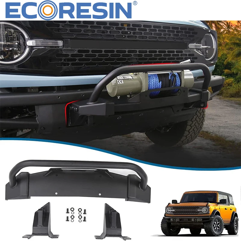 

For Ford BRONCO Winch Rack Model with Bullpen Front Bumper Winch Mount Car Exterior Accessories Stell 2021 2022 2013