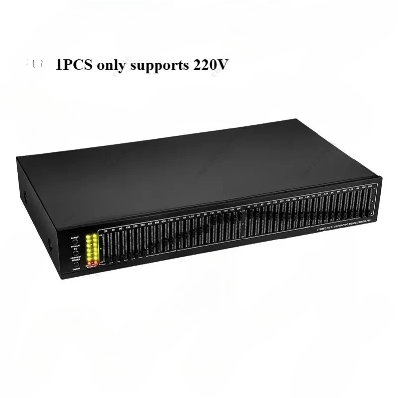 Dual 20 Segment Stereo Equalizer Amplifier Preamp EQ Tone Treble Midrange Bass 40-Band Equalizer Built-In Bluetooth EQ-799