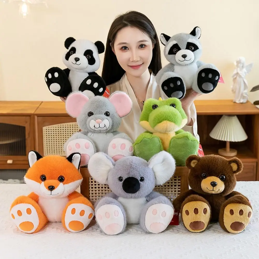 Sitting Animal Plush Panda Animals Stuffed Doll Raccoon Koala Animals Plush Toy Cartoon Soft Frog Plush Doll Baby Toys