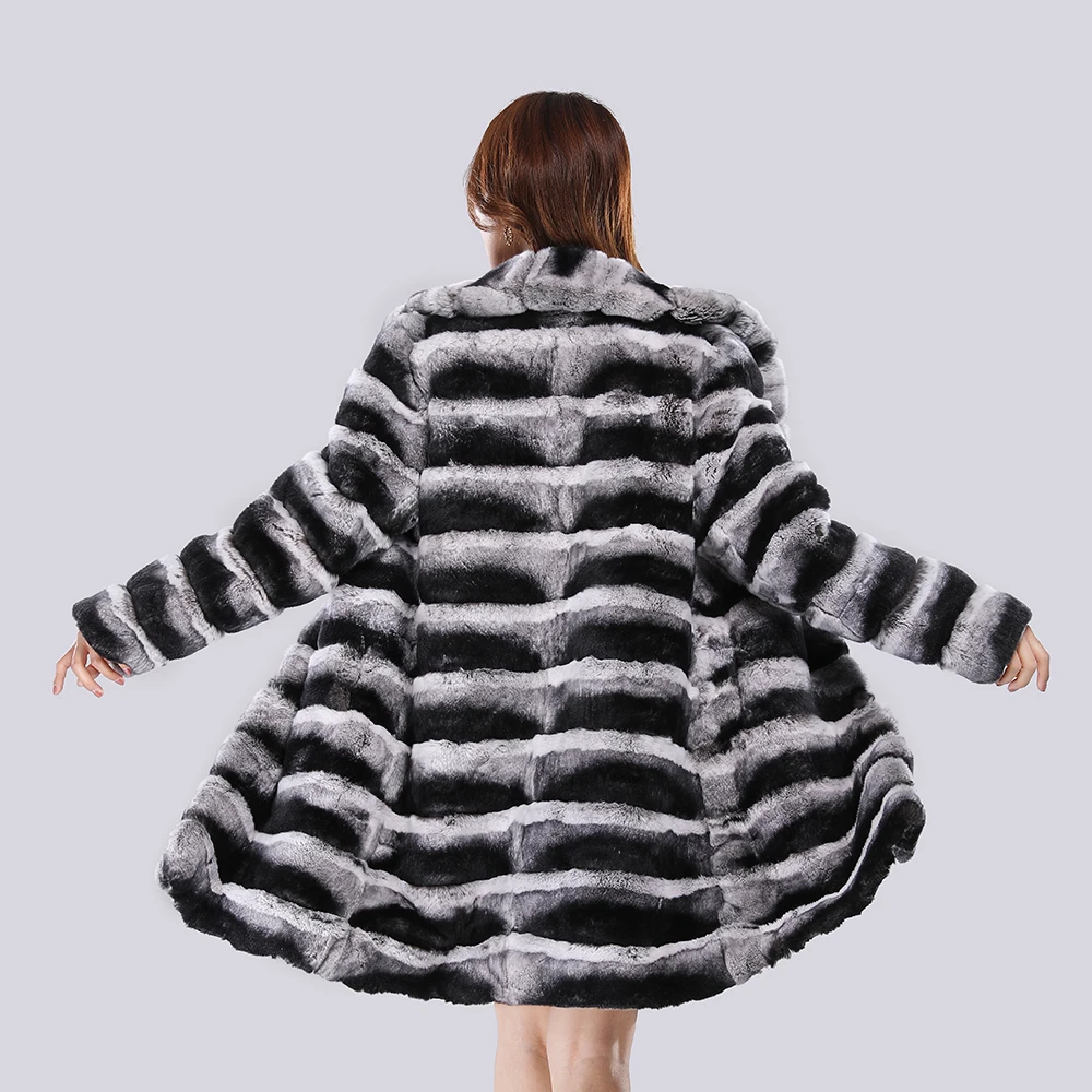 Hot Sale Whole Full Pelt Rabbit Fur Coat Turn-down Collar Jacket Real Rex Rabbit Fur Coat New Winter Women Fashion Fur Waistcoat