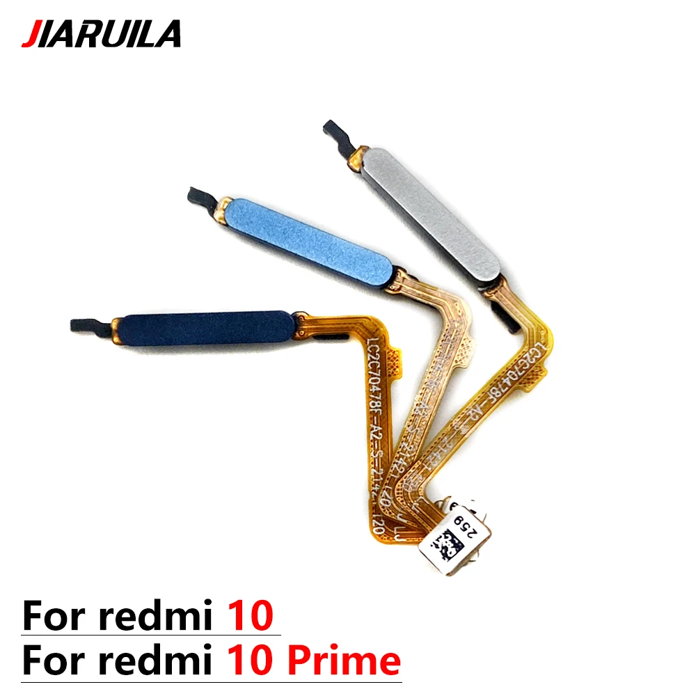 10Pcs，NEW Tested For Xiaomi Redmi 9C 10Prime 9 Home Button Power Fingerprint Scanner Sensor Touch ID Sensor Connector Flex Cable