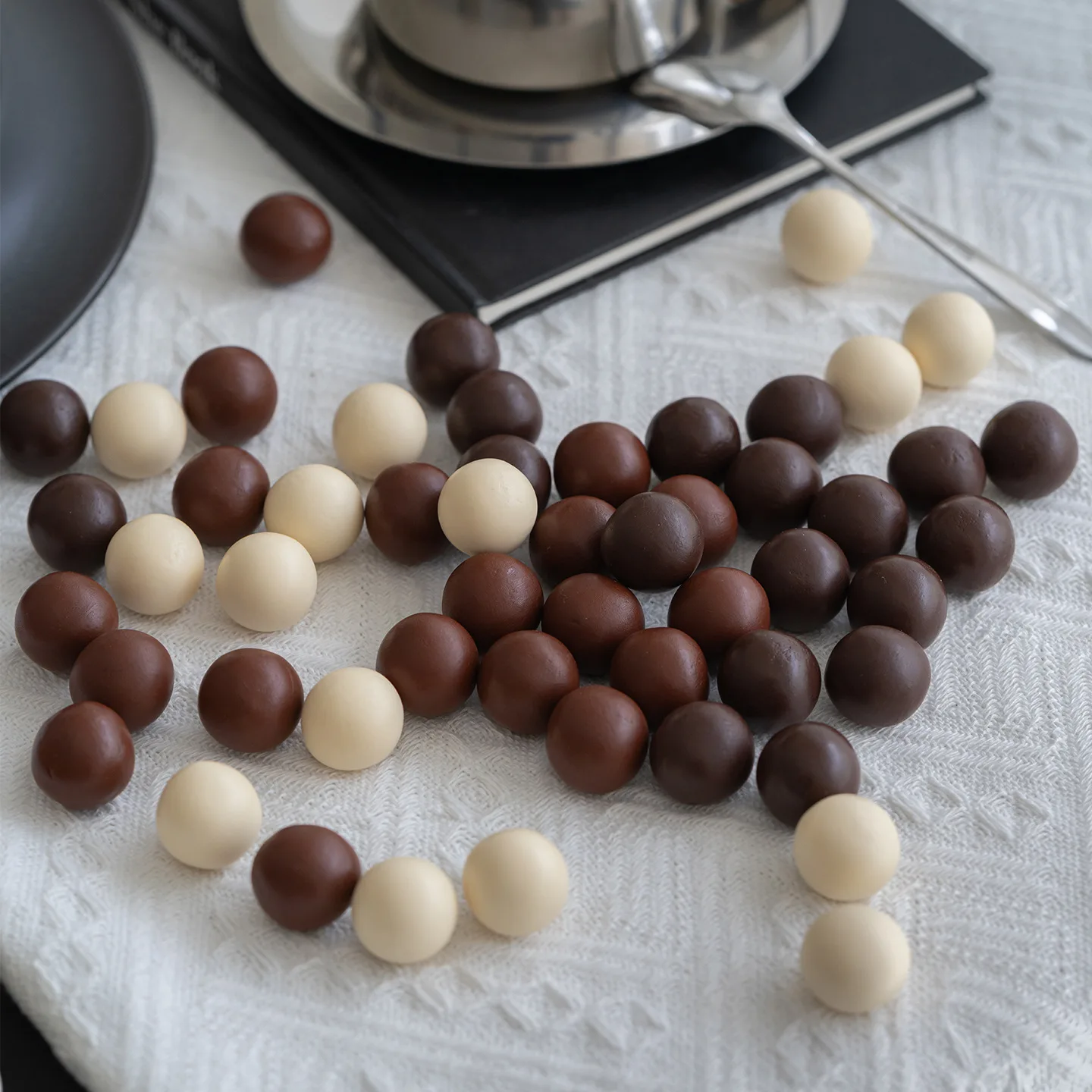 10 Uds. De simulación de frijol de Chocolate, Mylikes falsos, bolas de Chocolate, dulces falsos, accesorios para dulces, adornos para fiesta de boda/postre de Navidad