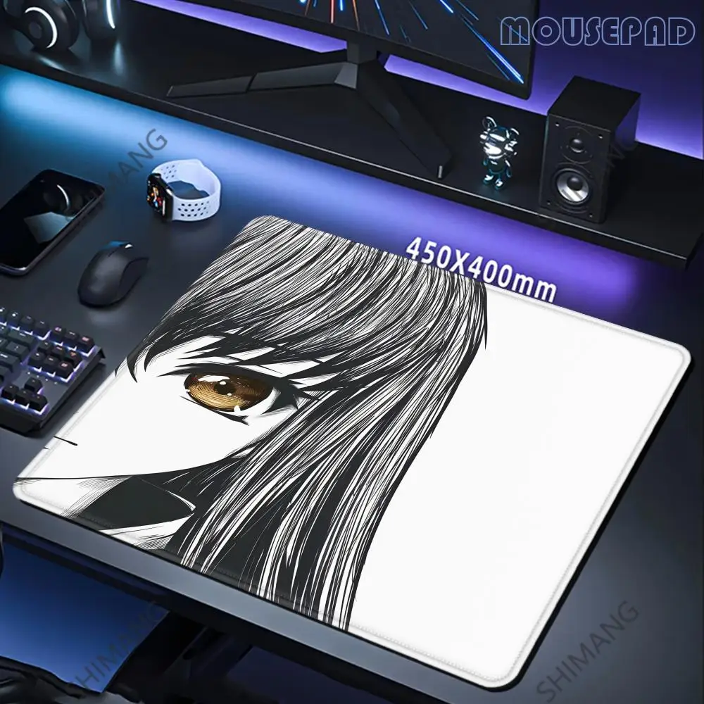 Anime Code Geass Mouse Pads Cute Black line Desk Mat Gaming Accessories Mouse Mat Gamer Surface for Computer Mouse