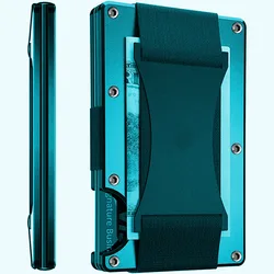 2024 New Metal Card Case Carbon Fiber Wallet Stretch Rope Money Clip RFID Anti-theft Brush Blocking Technology