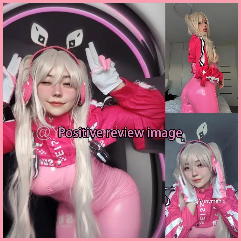 Game NIKKE Alice Cosplay Costume Wig Latex Jumpsuit Suit NIKKE：The Goddess of Victory Cosplay Halloween Costume for Women Comic