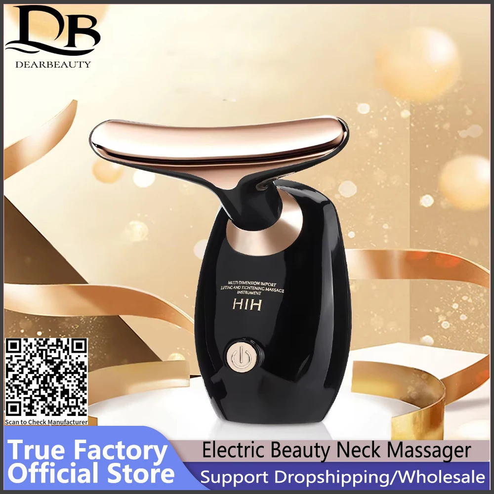 Electric Neck Massager Beauty Instrument Neckline Removing Sonic Vibration Beauty Lifting Reduce Wrinkles Skin Rejuvenation