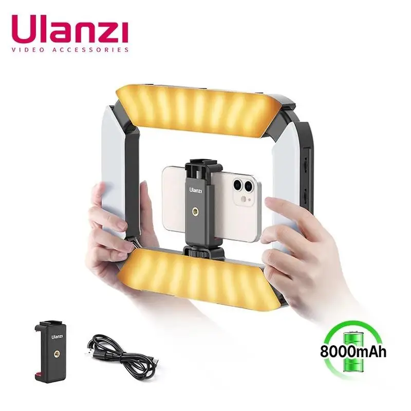 

Ulanzi U200 Camera Ring Light Video Rig Fill Light for Smartphone Camera Gopro 2500K-8500K with Phone Clip Video Light Kit