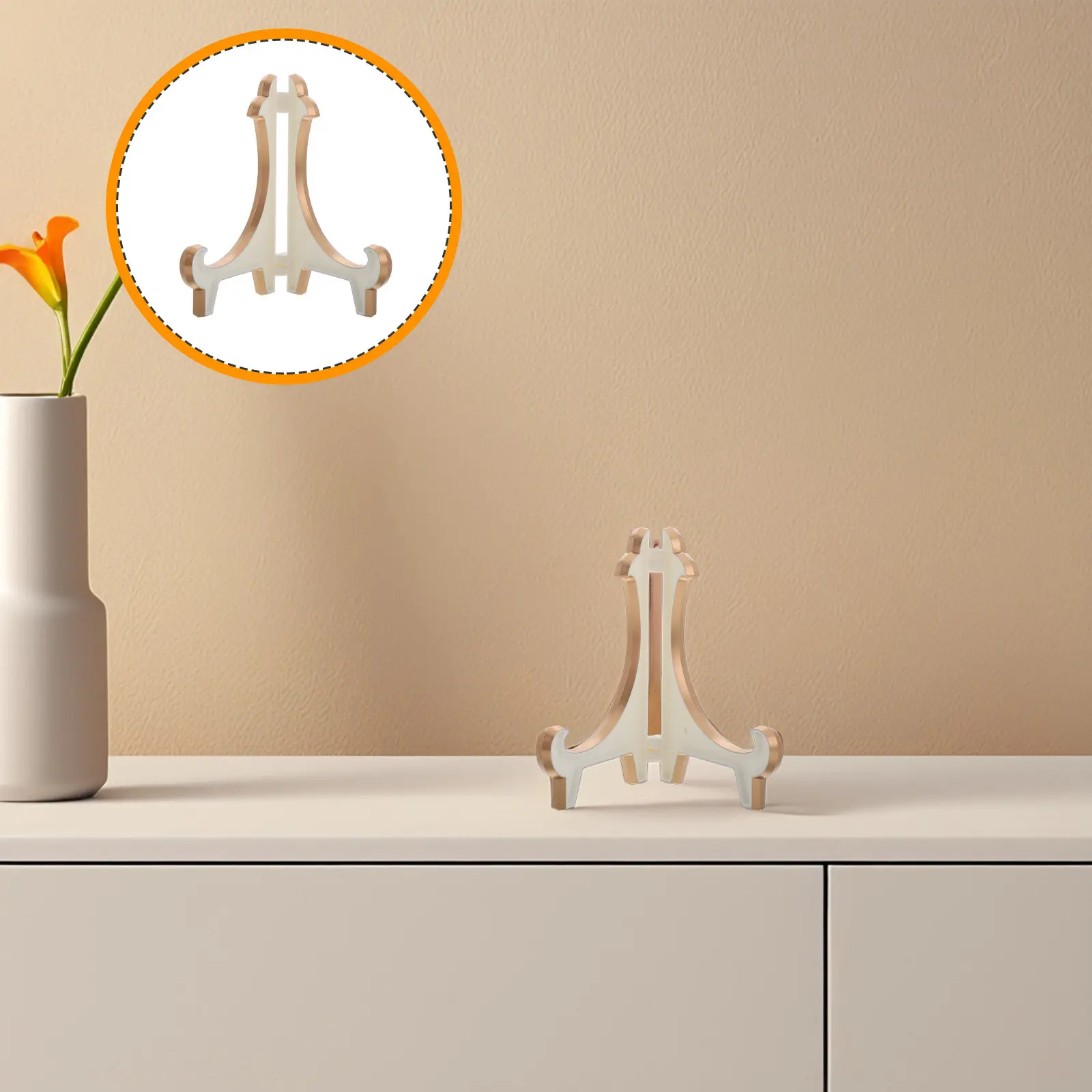 2pcs Plastic Display Stand For Picture Frame Plate Holder Easel Portable Table Support Stand Small Decorative Showcase
