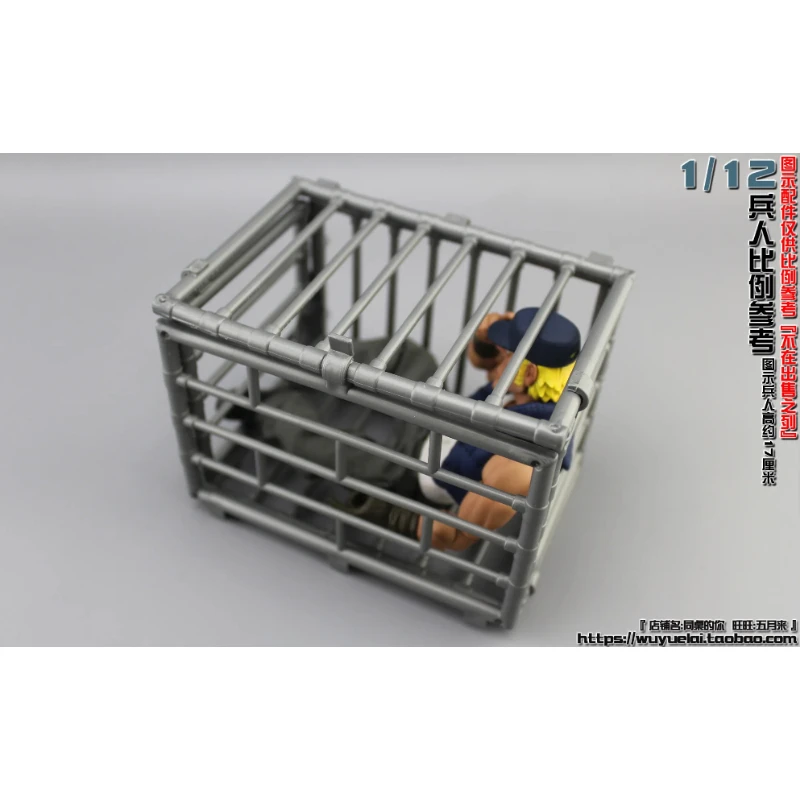 1/12 Schaalmodel Scenario Gevangeniskooi Simulatie Gevangenis Scène Accessoires Fit 6 ''Soldaat Figma Action Figure Body Display Speelgoed