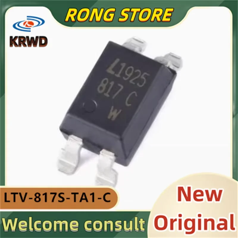 (50 PCS/100 PCS) 817C LTV-817S-TA1-C LTV-817S SMD-4 SOP-4 Novo e Original Chip IC