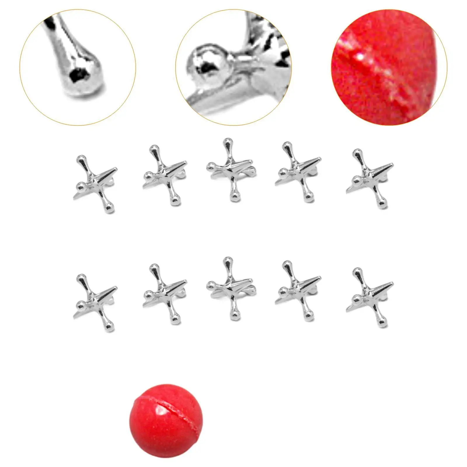 合金ジャック ゲームセット オールドスクール ジャックス ゲームおもちゃ イベント キャンプ パーティーの記念品