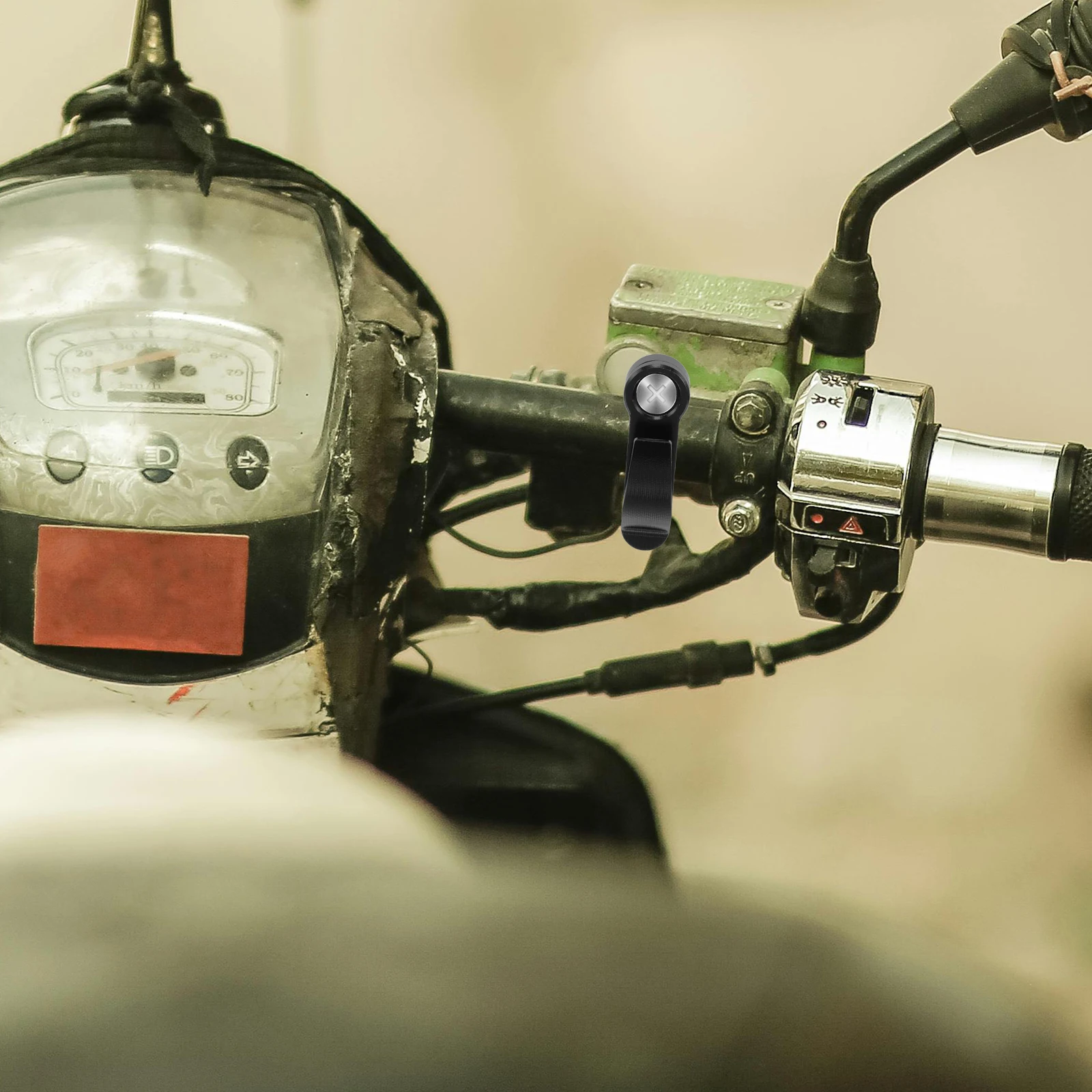 

Universal Motorcycle Scooter Side Bag Hook for Pump Modification Easy Install Durable Compact Design Hanger Black Front