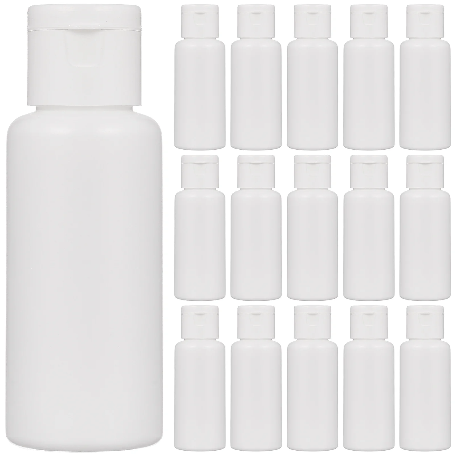 

30 Pcs Refillable Shampoo Bottles Soap Container Lotion White Dispensers Travel