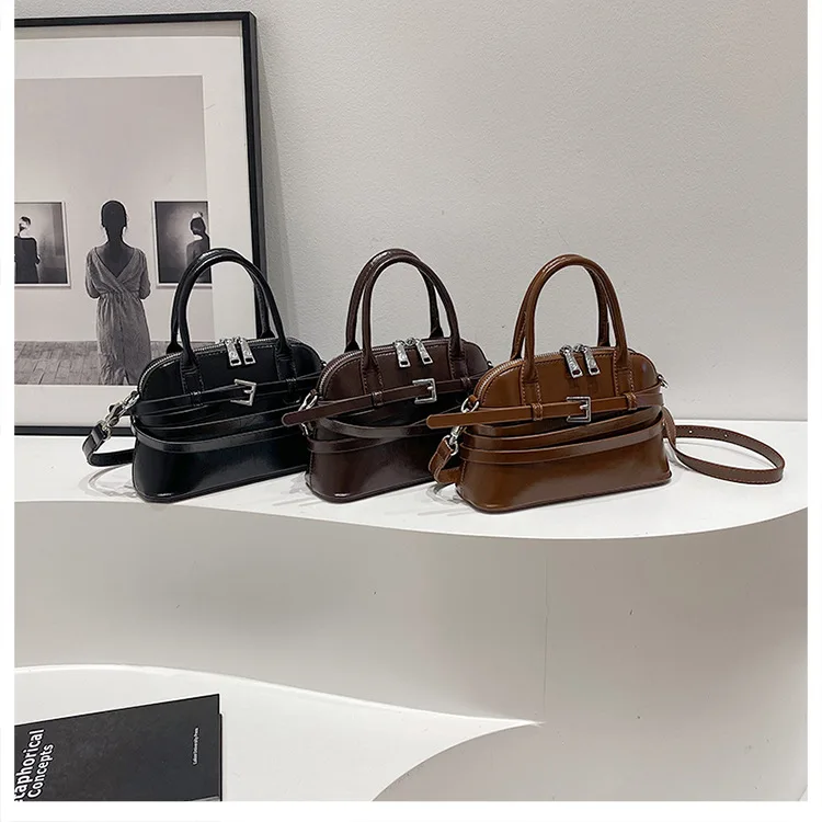 

2025 Retro Large Capacity Shoulder Bag for Women, Genuine Leather Multi-way Crossbody Purse, Vintage Chic Tote for Work