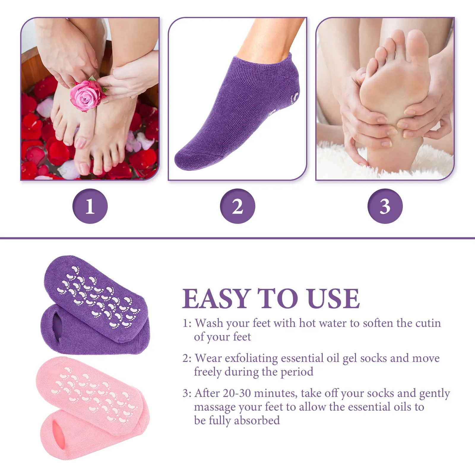 

For Women Cozy Moisturizing Covers Care Spa Gel Household Care Tools Essential Oil Socks Foot Mask Comfortable
