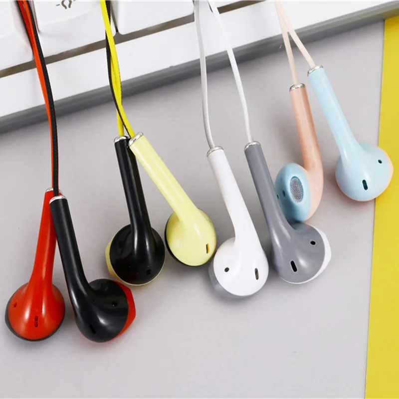 2023 Earphone In-Ear Wired 3.5mm Headset Two Color Matching with Microphone Speaker for Xiaomi Samsung Huawei
