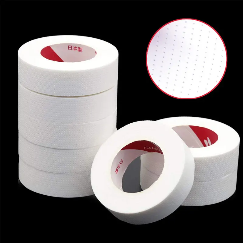 3 Rolls Japanese Insulating Tape for Eyelash Extension Lint Free Under Eye Pads Breathable Non-woven Tape Paper Eyelash Patch