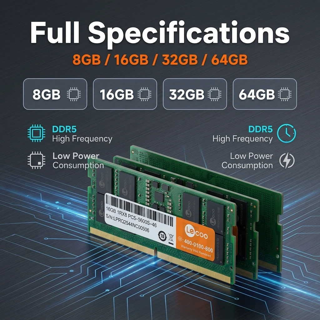 DDR RAM Computer Memory Ram Laptop Memoria DDR4 8GB 16G 32G RAM 4800-7400mhz DDR4 Sodimm