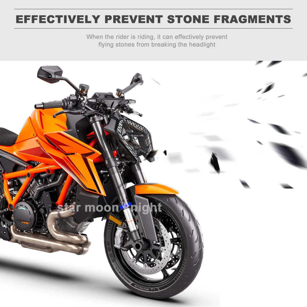 1390 スーパーデューク R Evo 2024 2025 アクセサリーオートバイのヘッドライトヘッドライトガードプロテクターカバー保護グリル