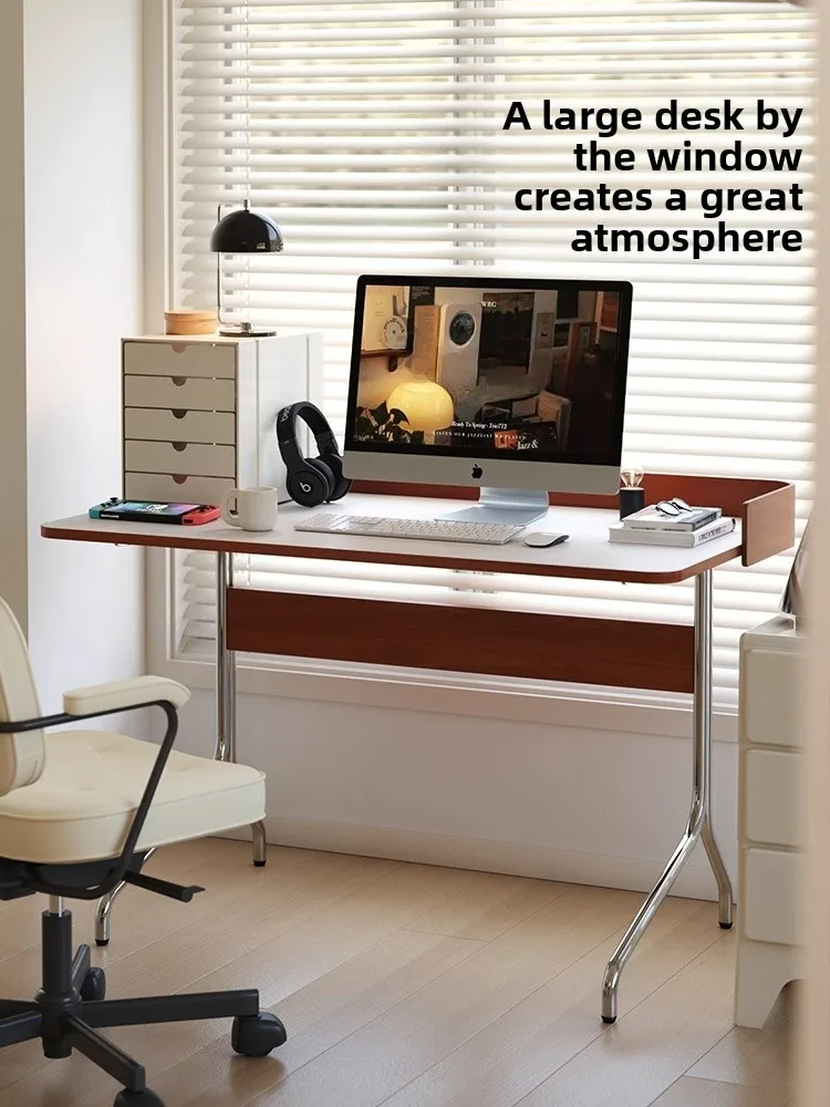 مكتب القرون الوسطى الخشب الصلب مكتب الفولاذ المقاوم للصدأ الشمال باوهاوس مكتب الكمبيوتر طاولة الكتابة المنزلية