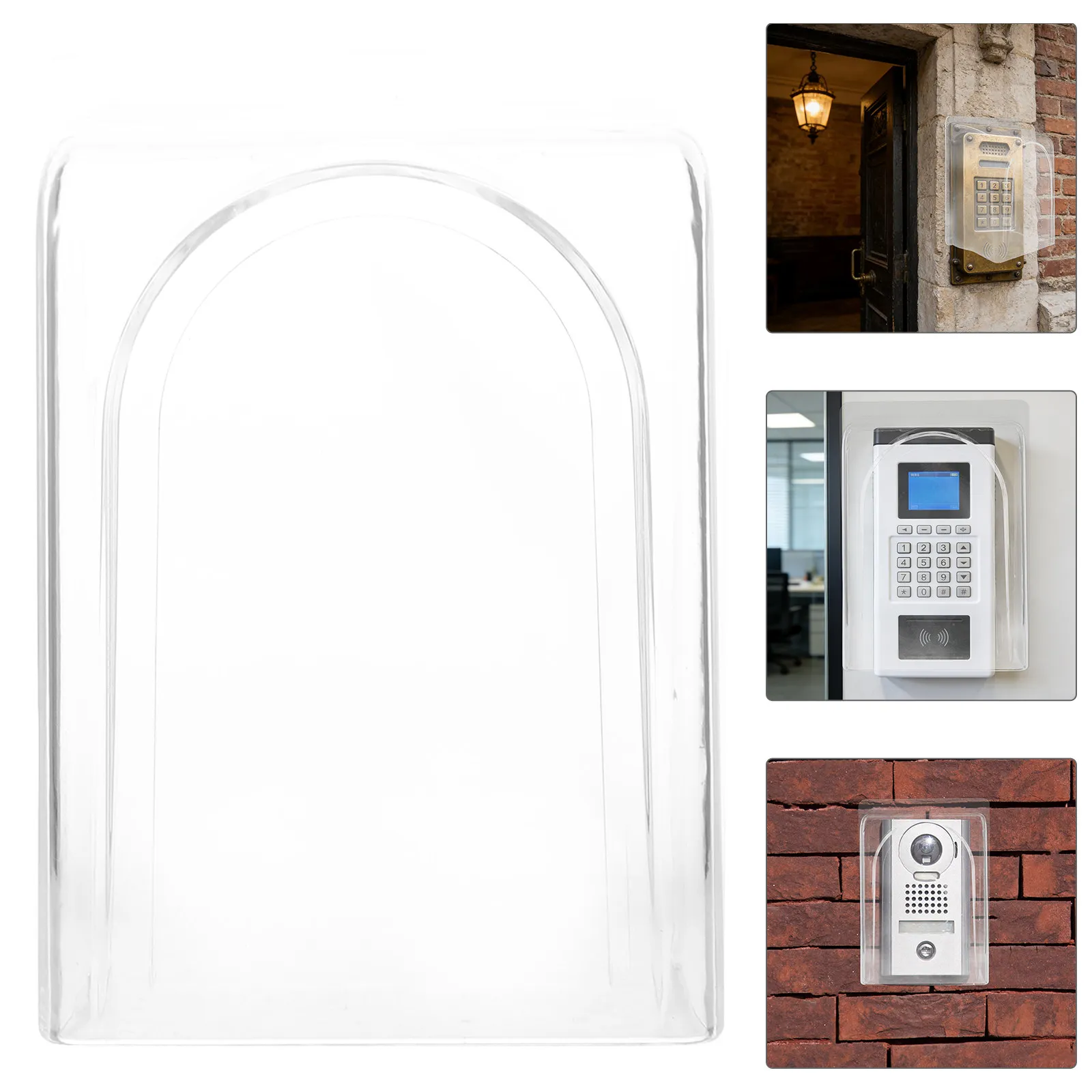 Clear Plastic Access Control Rain Cover Outdoor Keypad Protective Shield Weatherproof Doorbell Rainproof Cover Compatible