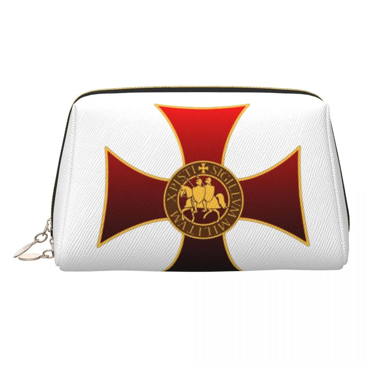 Knights Templar Seal Cross Travel Toiletry Bag Women Medieval Crusader Warrior Makeup Cosmetic Bag Beauty Storage Dopp Kit