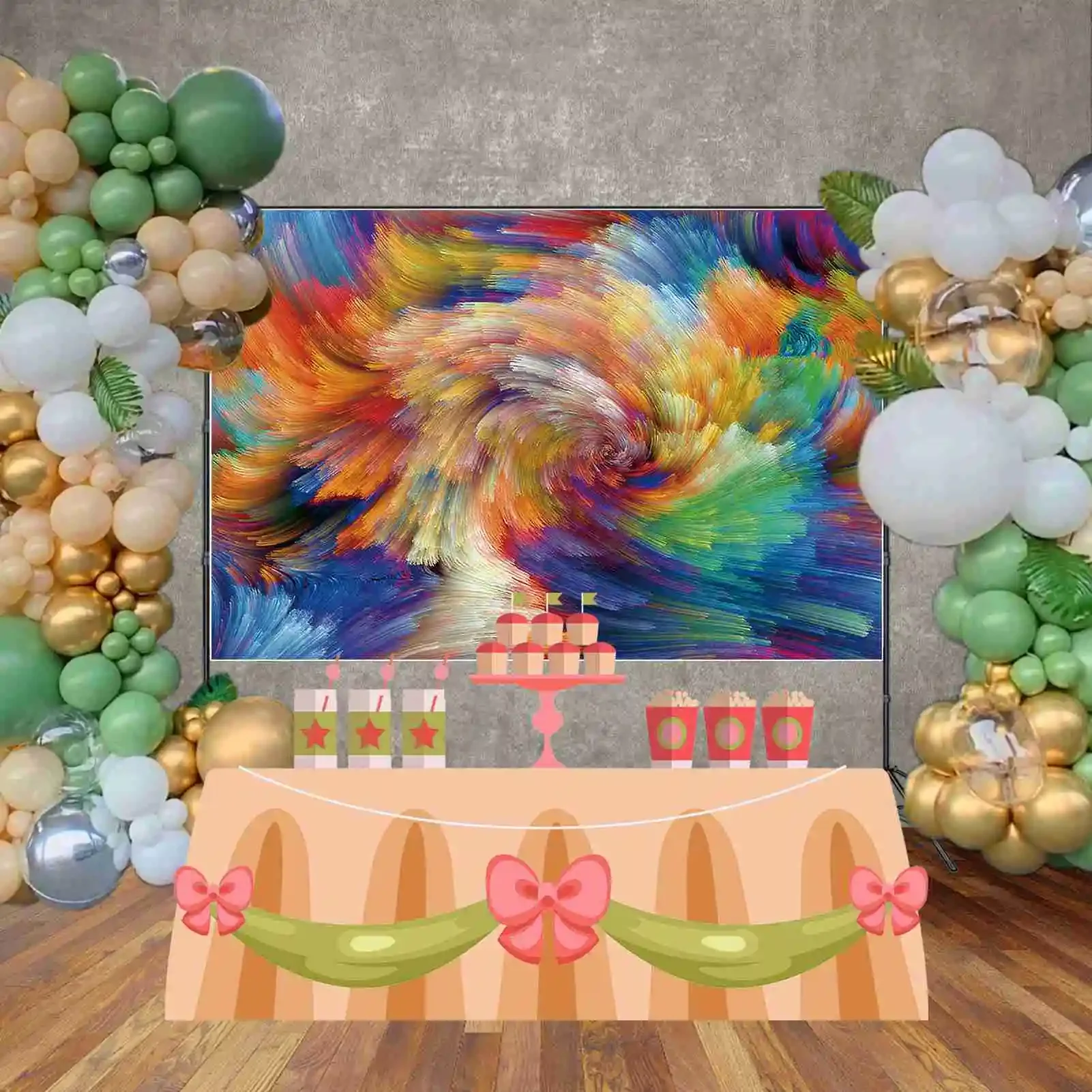 Фон для фотосъемки с абстрактными радужными цветными линиями украшение на заказ цветные яркие дымчатые облака сценические фотофоны для студийной фотосъемки