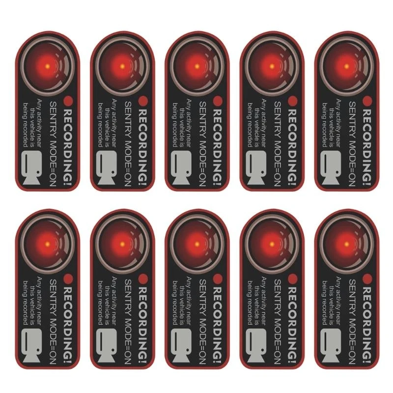 6XDF Vehicle Surveillances Decal Alert System Car Sticker Decors for Enhances Security