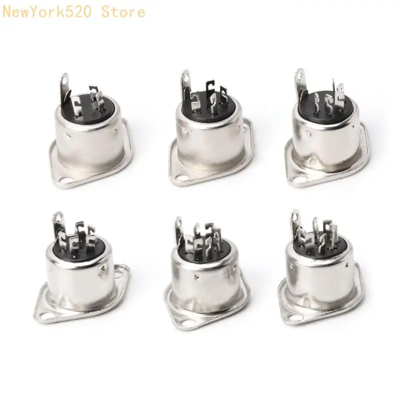 10PCS 3/4/5/6/7/8PIN Panel Mount Female DIN Adapter MIDI Cable Connector N84C