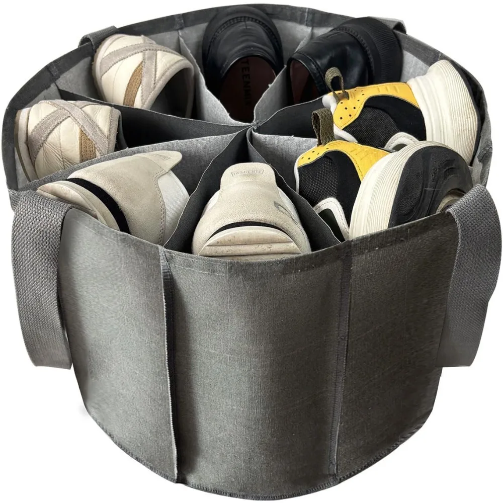 

Portable Shoe Organizer for Closet, Shoe Storage Cabinet, Sturdy Shoe Stacker Hanger for Closet Hallway Bedroom Entryway, Foldab