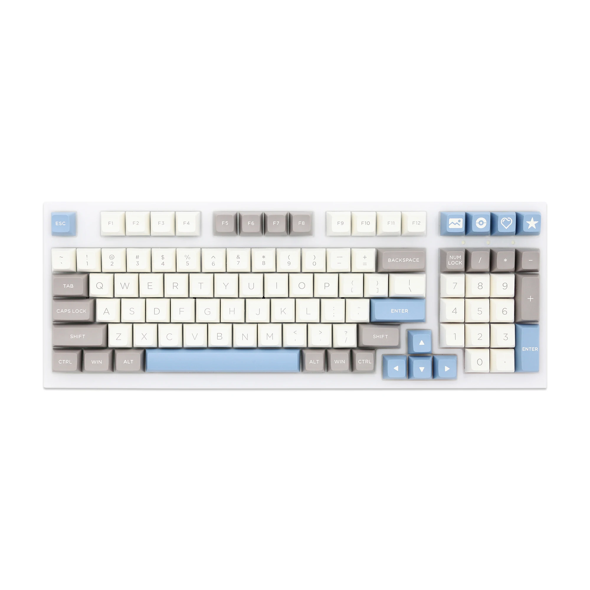 

Minimalist gray two-color injection molding OSA highly mechanical keyboard customized pbt material full set of keycaps