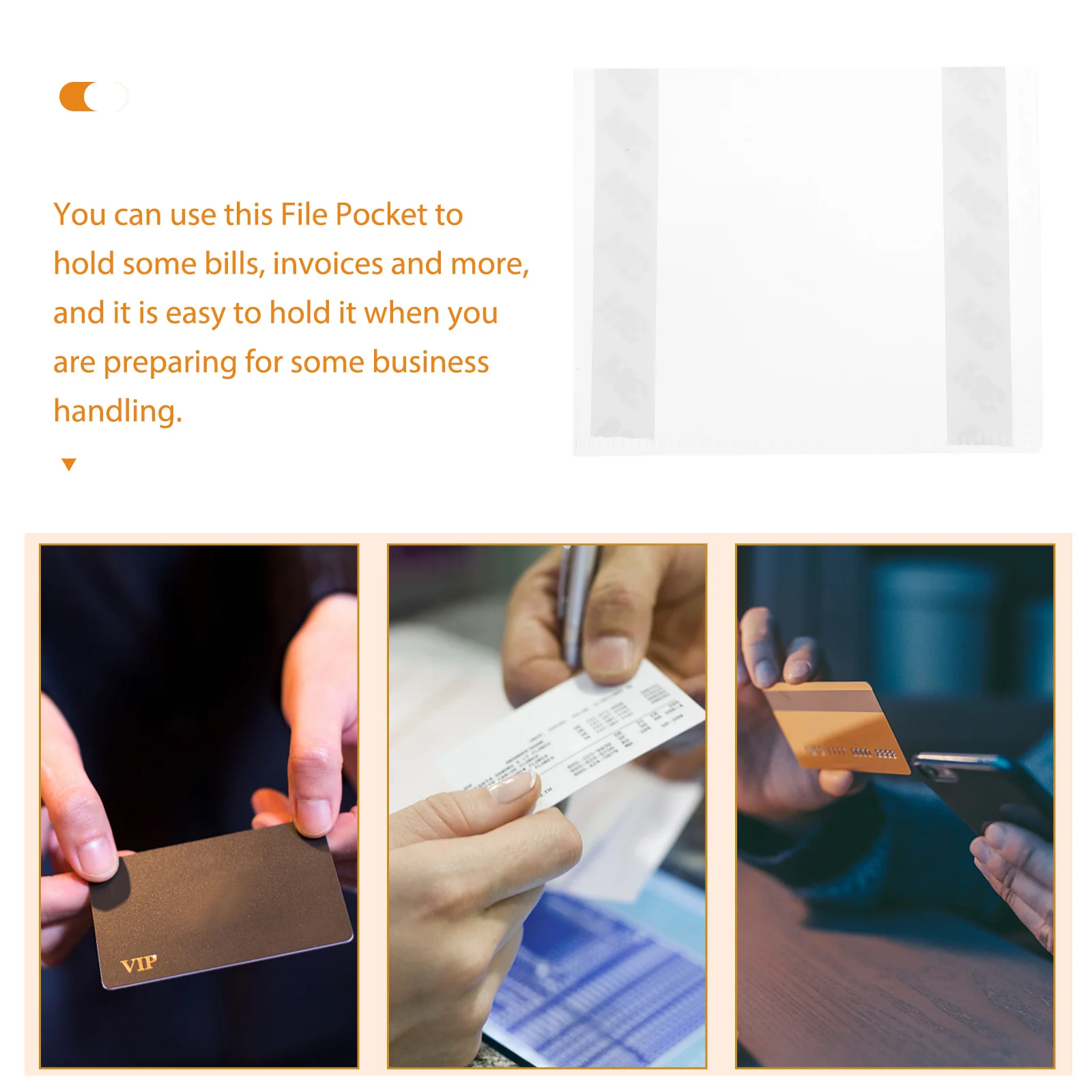 

10Pcs Lottery Ticket Holders Clear Plastic File Envelopes Document Organizer Bags Office Document Folder Organizer Storage